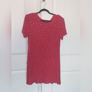 Vintage Molly Malloy Women's Red Dress Sparkle Hearts Size 8 Holiday USA Y2k